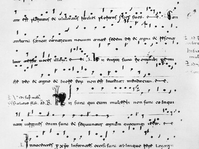 Antifonario dell'abbazia di San Lupo di Benevento. Codice 21 della Biblioteca capitolare di Benevento. fol. 34r. Dall'abbazia di San Lupo, Benevento, Italia