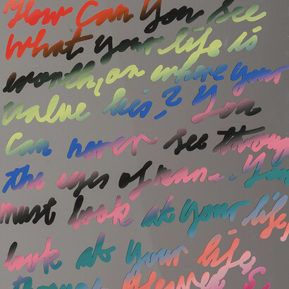 Lukas Glinkowski, untitled, 2021, oil, gloss paint, acrylic mirror, mirror, wood 60x50x3,5 