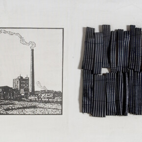 Dentro l'immagine, 1974, fusaggini su tela emulsionata, cm 50x90. Courtesy Galleria Studio
G7, Bologna
