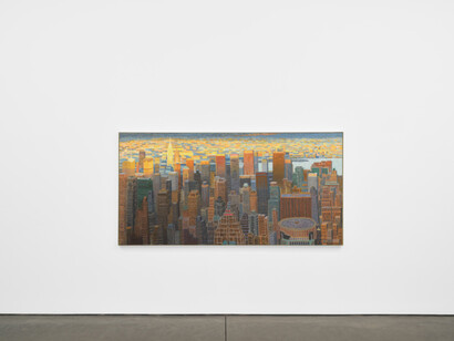 Yvonne Jacquette, From the air, exhibition view. Courtesy of Karma Gallery