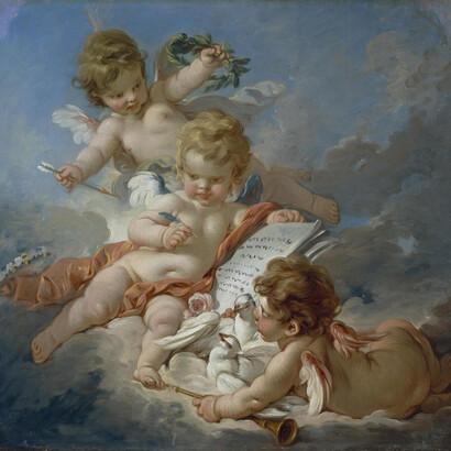 «Cupidos. Alegoría de la Poesía», François Boucher (1703-1770)