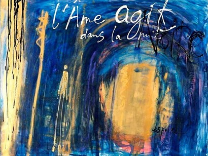 The soul acts at night oil on canvas by Déborah Chock (2008)