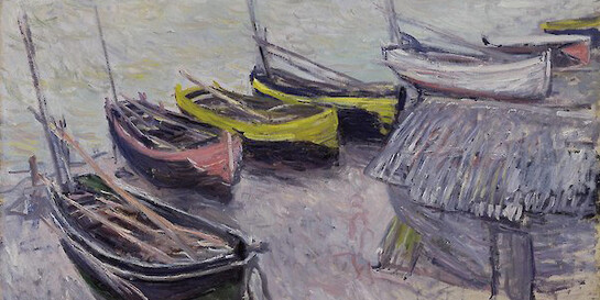 Claude Monet, Boats on the beach at Etretat, 1883, 65 × 92 cm, Bühler-Brockhaus Donation, 2004
