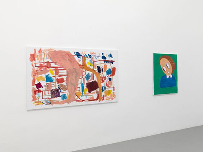 André Butzer, ausstellungsansicht. Mit freundlicher genehmigung der Galerie Christine Mayer