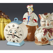Cookie jars formerly in the collection of Andy Warhol. Image courtesy the Movado Group 
