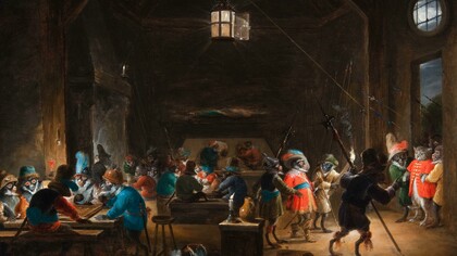 «Sala de guardia con monos» (1633), David Teniers