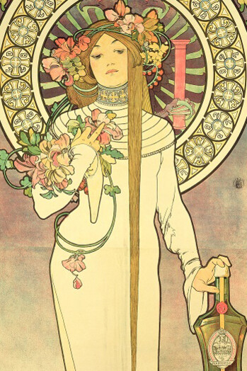 Alphonse Mucha, La trappistine (detail), 1897. Courtesy of Nelson-Atkins Museum © 2025 Mucha Trust.