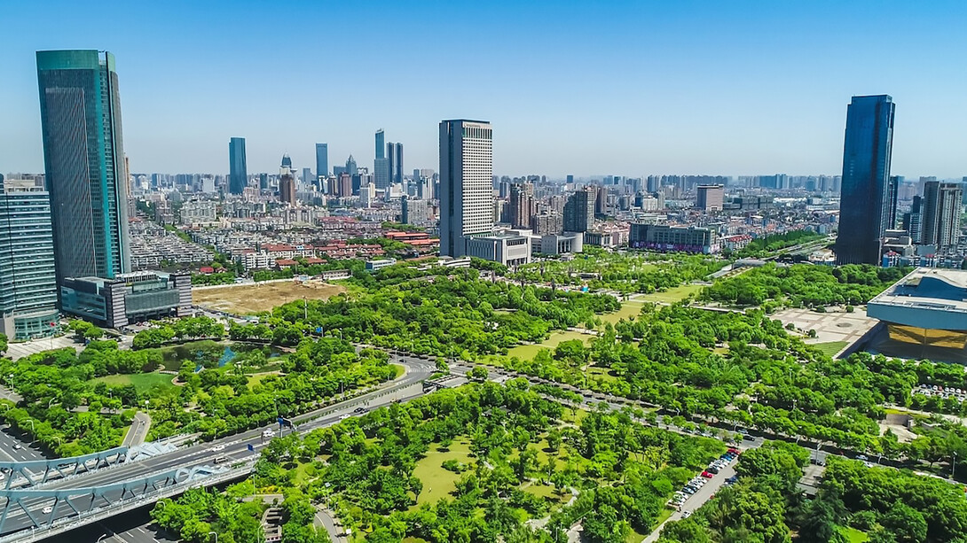 Eco-friendly urban planning and green city initiatives in Wuxi, China focus on sustainable urban development and climate action