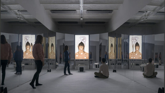 Sophia Al-Maria, Mirror Cookie. Photo by Carlos Tettamanzi- Courtesy of Fondazione Arnaldo Pomodoro