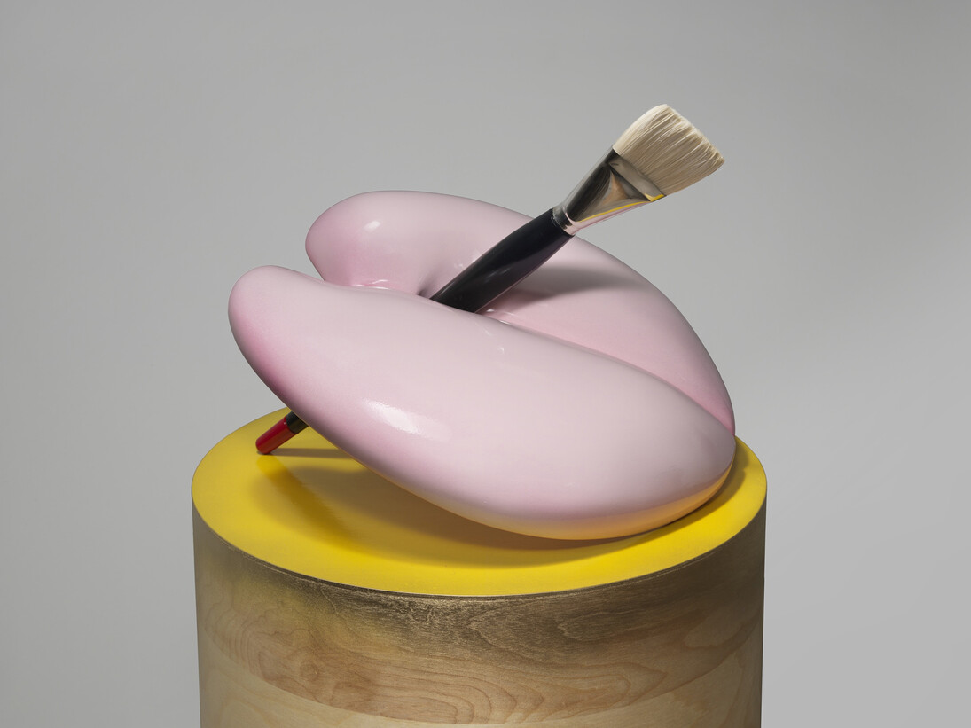 Richard Jackson, Palette, 2012, Résine, bois, pinceau, 137,5 x 46 x 46 cm / 54 1/8 x 18 1/8 x 18 1/8 inches, Edition de 3, Courtesy de l'artiste, Hauser & Wirth et Galerie G-P & N Vallois, Paris