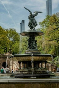 Bethesda fountain in Central Park, New York City, USA 