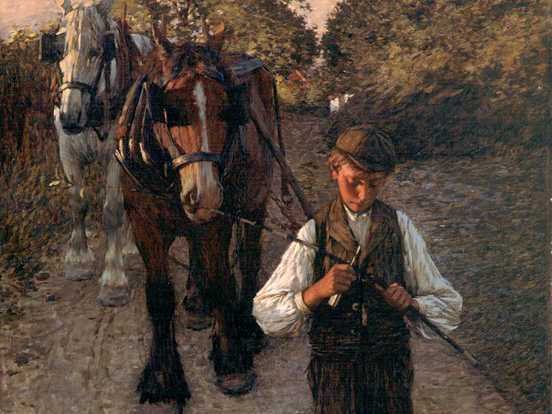 Henry H. La Thangue RA, The Plough Boy, 1900. Aberdeen Art Gallery & Museums Collections