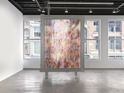 Julie Mehretu, Our days, like a shadow (a non-abiding hauntology), exhibition view. Courtesy of Marian Goodman Gallery