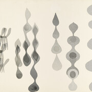 Ruth Asawa, Sin título (ZP.16B, Doce formas escultóricas de alambre en bucle) [Untitled (ZP.16B, Twelve looped-wire sculptural forms)] (detalle), ca. mediados–finales de la década de 1950. Cortesía del Museo Guggenheim Bilbao 