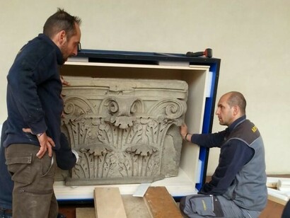 Capitello di 300 kg proveniente dal Convento di Marco, Madrid Prado