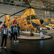 Vertical flight, exhibition view. Courtesy of Ingenium. The Canada Aviation and Space Museum