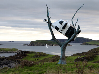 Cow Up a Tree; Permanent installation in Cork, Ireland