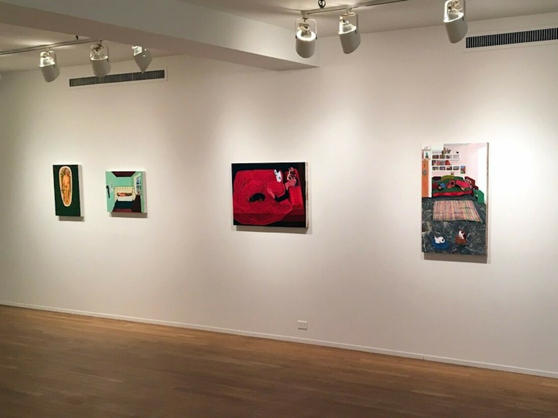 Sarah McEneaney, Exhibition view. Courtesy of Tibor de Nagy Gallery