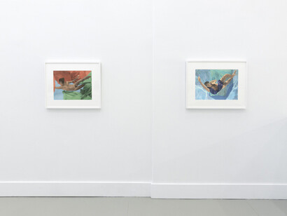 Curtice Taylor, Vintage underwater nudes, exhibition view. Courtesy of CLAMP