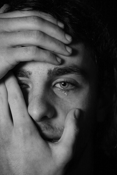 Young boy crying 