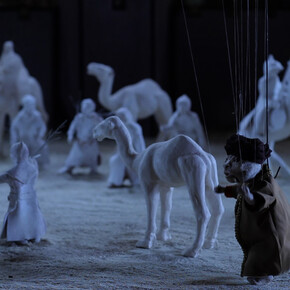Wael Shawky, Cabaret Crusades: The Path to Cairo, 2012, HD video, color, sound, 60:00:53 min. Video still. Courtesy the artist and Sfeir-Semler Gallery, Beirut / Hamburg