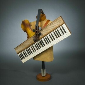 John Sideli (b. 1945), Trio, 2012, Mixed media on wood, varnished, 38 ¾ x 33 x 14 ¾ in.