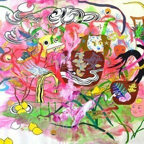 Jiha Moon, "Mama Dance," 2013, Ink and acrylic on Hanji paper. Courtesy of Ryan Lee, New York