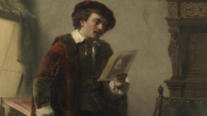 Nicolaas Pieneman, Rembrandt in his workshop 1852, Amsterdam Museum