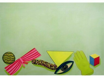 Paul Branca, Untitled (Cinnabar Green), 2013, oil on canvas, 27 x 37 in. Courtesy Scaramouche, NY.