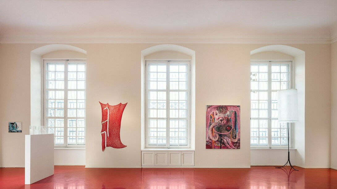 Exhibition view, Fremdkörper, Am Schwarzenbergplatz, Vienna, 2024. Courtesy of the artists and KOW/Berlin, LambdaLambdaLambda/Prishtina, Simone Subal/New York. Photo: kunst-dokumentation.com / Manuel Carreon Lopez