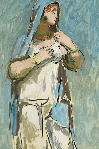 Duncan Grant (1885-1978), Standing Woman, 1930, Oil on board, 118 x 58.5 cm © DACS