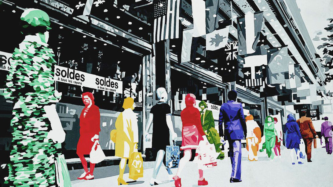 Gerard Fromanger, Bastille Flux, 2007. Ogni sforzo fatto per cercare di convincerci di essere diversi dalla natura selvaggia, esseri superiori ed indipendenti da essa, si è ripercosso contro di noi, rendendoci fisicamente, mentalmente e spiritualmente deboli e soli