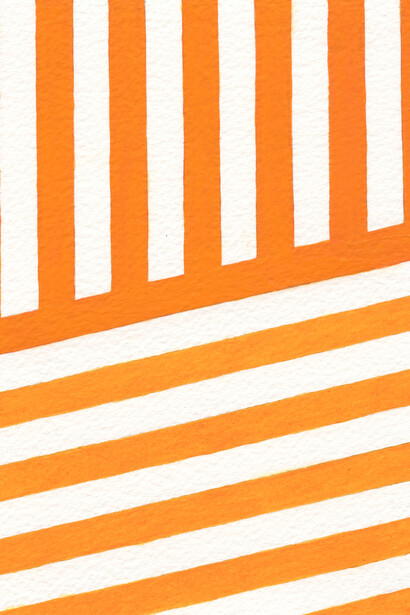 Triptych #1, gouache and pencil on paper, 20 x 16 cm, Mark Weighton 2025