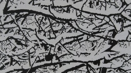 Farhad Moshiri, "Snow Forest", detail, at Perrotin Gallery