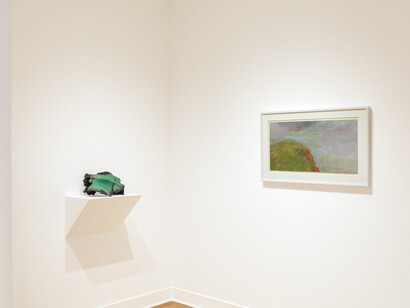Dennis Leon, Collage, pastels, and sculpture 1975-1990, exhibition view. Courtesy of Paul Thiebaud Gallery