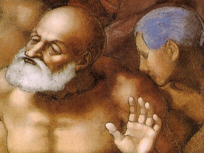 La reforma iniciada por Martín Lutero en 1517 no solo cuestionó la autoridad del papado, sino que expuso las prácticas que durante siglos habían debilitado la credibilidad de la Iglesia.  Michelangelo. "El Juicio Final",detalle. Fecha 1536 a 1541. Fresco, Capilla Sixtina; Roma, Italia