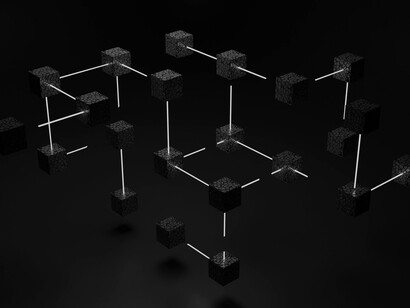 A 3D representation of a blockchain 