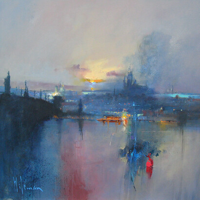 Dusk over the River Vltava, Prague by  Peter Wileman PPROI RSMA EAGMA FRSA