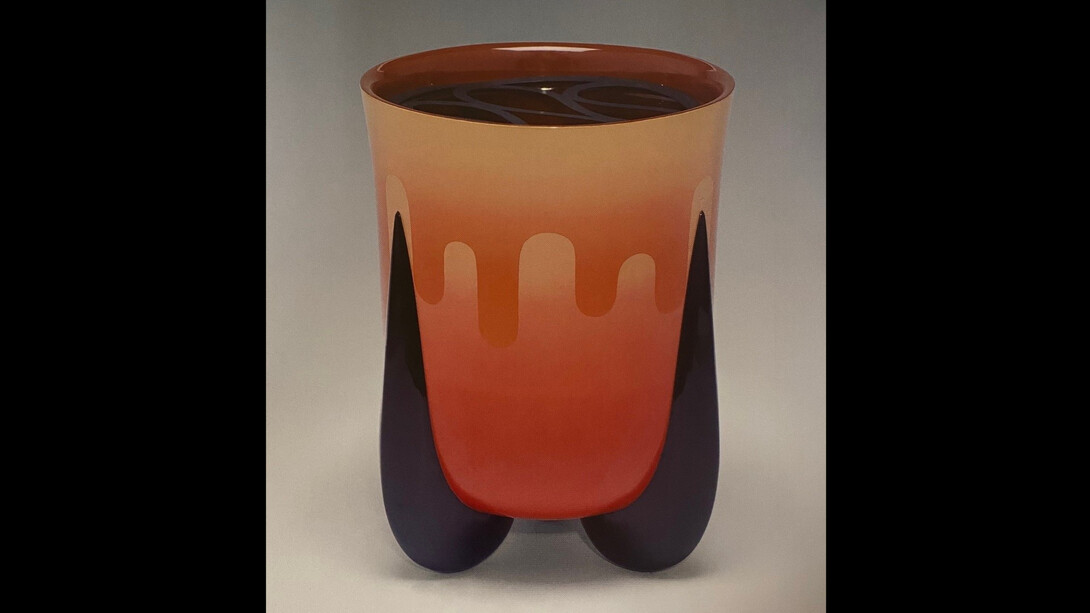 Murayama Hisashi, Japanese, dates unknown, “Eternity” Vase Japan, 1940, lacquer with copper insert 24.4x19.7 cm, private collection. Courtesy of The Ringling 