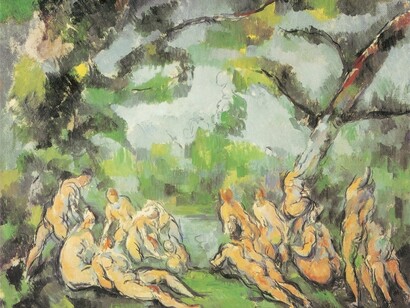 Paul Cézanne, *Badende*, 1900-1905, Öl auf Leinwand, 50 x 61 cm. The Art Institute of Chicago, Chicago