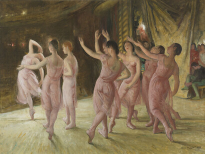 Dame Laura Knight, Bolshoi Ballet Rehearsal from the Wings