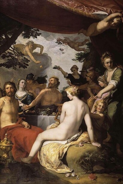 Abraham Bloemaert, Il banchetto degli dei alle nozze di Peleo e Teti, 1638