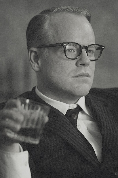 Truman Capote as played by the actor Philip Seymour Hoffman