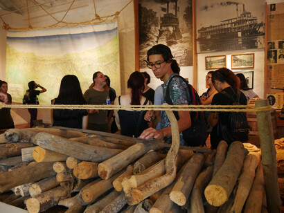 El Magdalena, navegación y rostros de un río mundo, vista de exhibición. Cortesía del Museo del Río Magdalena