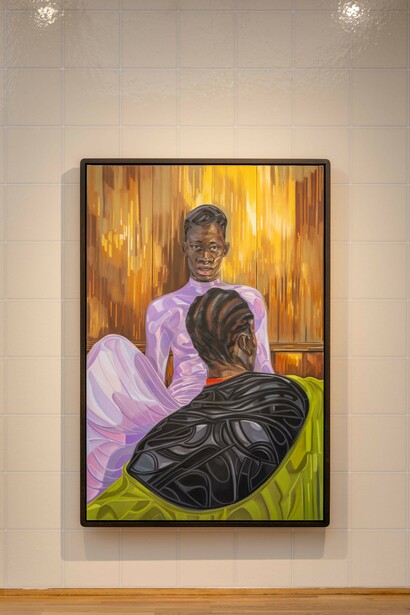 Toyin Ojih Odutola, U22. Adijatu straße, ausstellungsansicht. Mit freundlicher genehmigung des Hamburger Bahnhofs