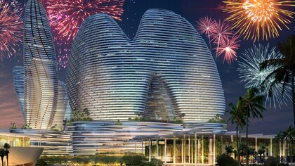 Espectáculo de fuegos artificiales en Miami, Florida