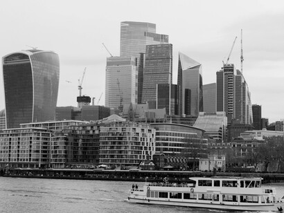 London, England, United Kingdom: Skyline of the modern business district