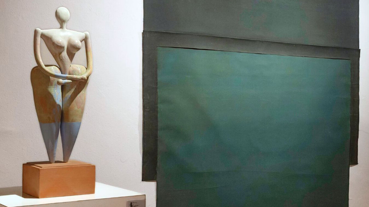 Louis Cane, Déconstruire et réinterpréter la peinture, vue de l’exposition. Avec l’aimable autorisation de Galleria d'Arte Maggiore