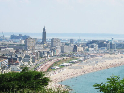 Le Havre, beach on summer 2005, France