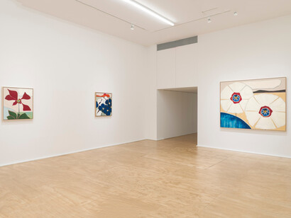 Susumu Kamijo, Fish and flowers, exhibition view. Courtesy of Venus Over Manhattan